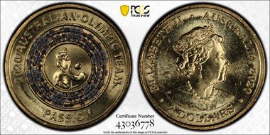2020 $2 Olympic Team - Passion MS66