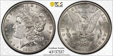 1890-S $1 MS62