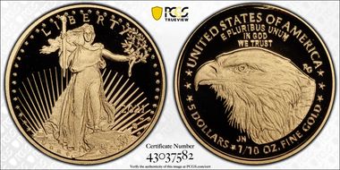 2021-W $5 Gold Eagle - Type 2 First Strike PR70DCAM