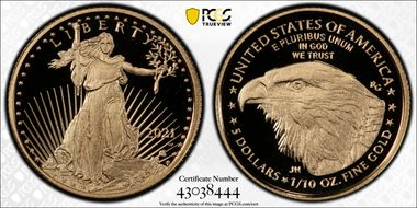 2021-W $5 Gold Eagle - Type 2 First Strike PR70DCAM