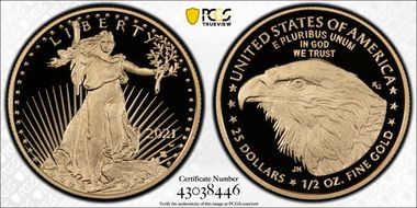 2021-W $25 Gold Eagle - Type 2 First Strike PR70DCAM