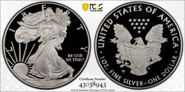 2021-W  $1 Silver Eagle - Type 1 First Strike PR69DCAM