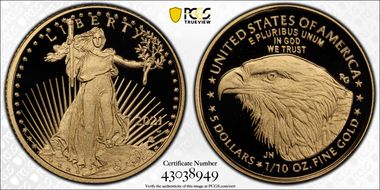 2021-W $5 Gold Eagle - Type 2 Designer Edition - First Strike PR70DCAM