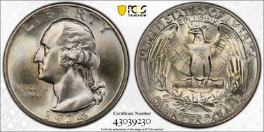 1934 25C Heavy Motto MS67