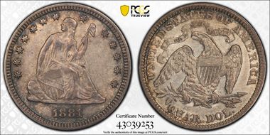 1881 25C AU55