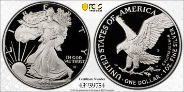 2021-S $1 Silver Eagle - Type 2 First Strike PR69DCAM