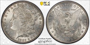 1882 $1 MS62