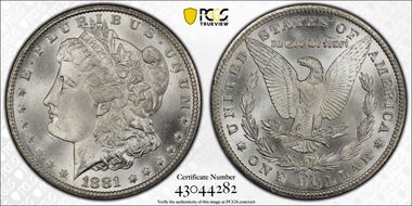 1881-CC $1 MS66+
