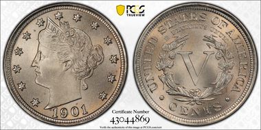 1901 5C MS67