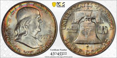 1957-D 50C MS67+ FBL