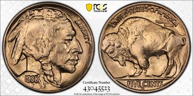 1938-D 5C Buffalo MS66