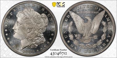 1880/79-O $1 VAM 4 Crossbar MS64+ DMPL