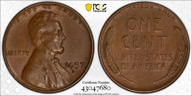 1957-D 1C AU53BN