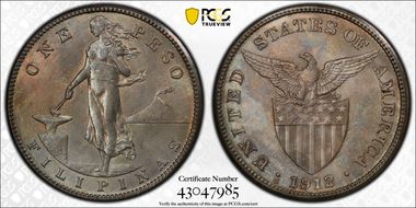 1912-S Peso KM-172  Ag N1