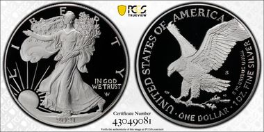 2021-S $1 Silver Eagle - Type 2 First Strike PR70DCAM