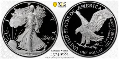 2021-S $1 Silver Eagle - Type 2 First Strike PR69DCAM
