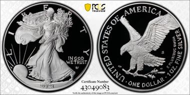 2021-S $1 Silver Eagle - Type 2 First Strike PR69DCAM