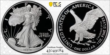 2021-S $1 Silver Eagle - Type 2 First Strike PR70DCAM