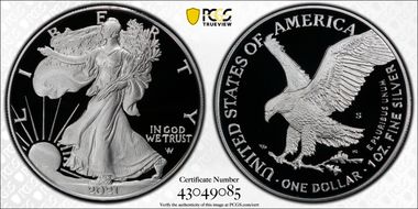 2021-S $1 Silver Eagle - Type 2 First Strike PR70DCAM