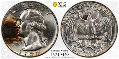 1958 25C Type B Reverse, FS-901 MS64