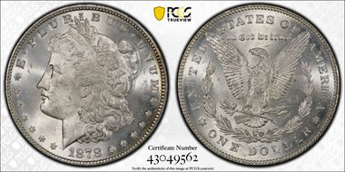 1878 7TF $1 Reverse of 1878 MS64