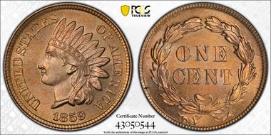 1859 1C MS65