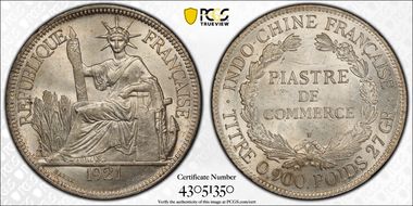 1921-H Piastre Lec-297 MS62