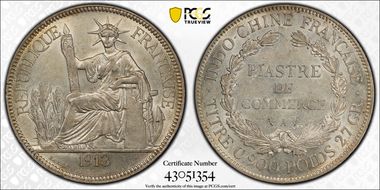 1913-A Piastre Lec-294 AU58