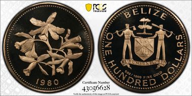 1980-FM $100 Orchids KM-63 PR69DCAM