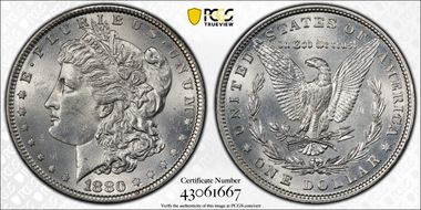 1880 $1 MS62