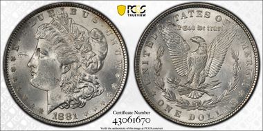 1881 $1 MS63
