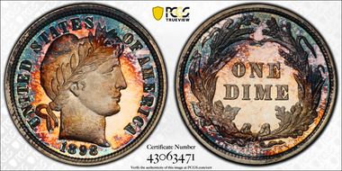 1898 10C PR68CAM