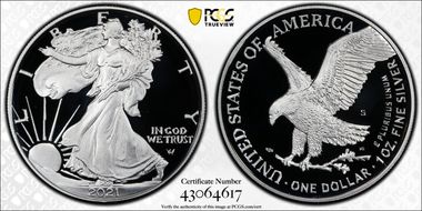 2021-S $1 Silver Eagle - Type 2 First Strike PR69DCAM