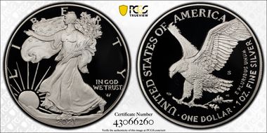 2021-S $1 Silver Eagle - Type 2 First Strike PR69DCAM