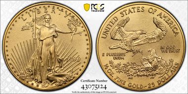 1996 $25 Gold Eagle MS70