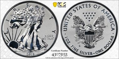 2019-S $1 Silver Eagle Enhanced Rev PR First Strike PR69