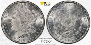 1881 $1 MS66
