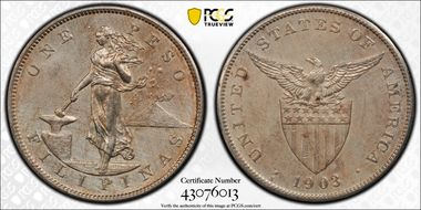 1903-S Peso KM-168  Ag N1