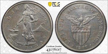 1907-S Peso N1