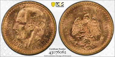 1944 2 1/2 P KM-463  Au MS67