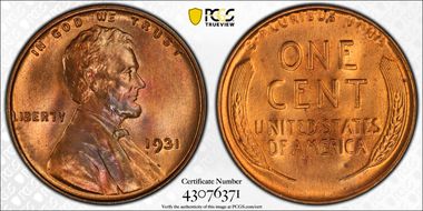 1931 1C MS64RB