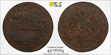 1786 VT 1/2P Vermontensium AU55BN