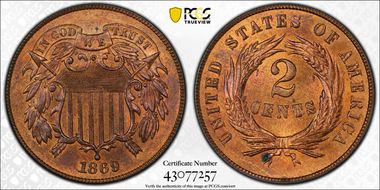 1869 2C MS65RB