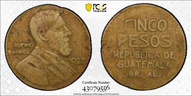 1923 5 Peso KM-234 VF25