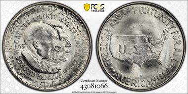 1953-S 50C Washington-Carver MS65