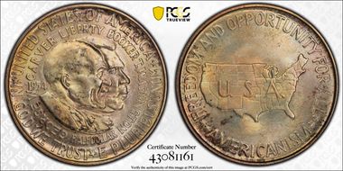 1954 50C Washington-Carver MS66