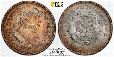 1963-Mo Peso KM-459 MS67