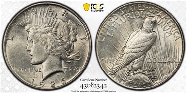 1925 $1 AU58