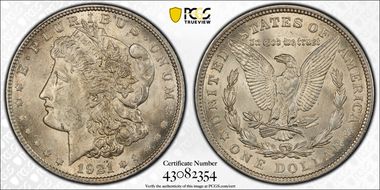 1921 $1 Morgan MS63