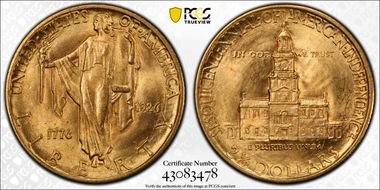 1926 $2.50 Sesquicentennial MS64